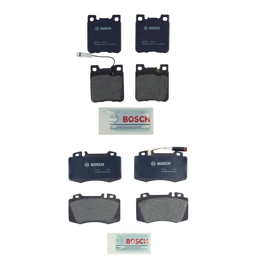 Mercedes-Benz Disc Brake Pad Set Kit - Front and Rear (Semi-Metallic) 0034208920